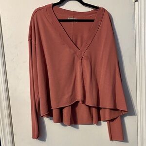 Urban Outfitters Terracotta V-Neck Sweatshirt